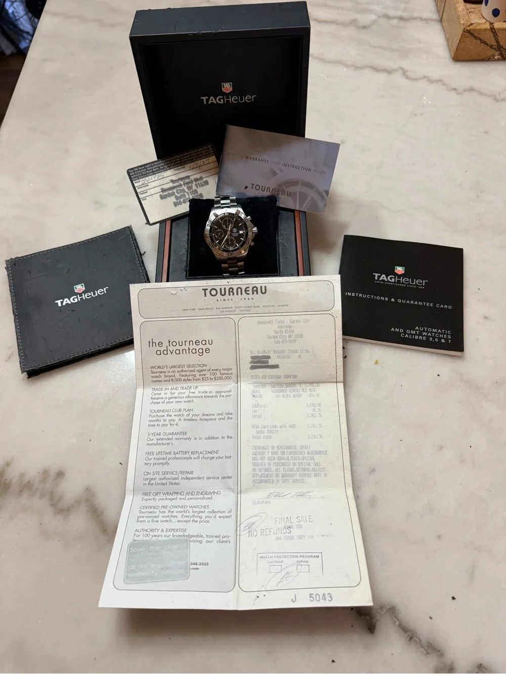 Tag Heuer Aquaracer CAF2110 Calibre 16 Chronograph Box & Booklets Unpolished